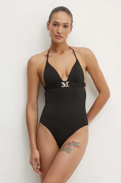 Jednodielne plavky Max Mara Beachwear čierna farba,jemne vystužený košík,2416831069600