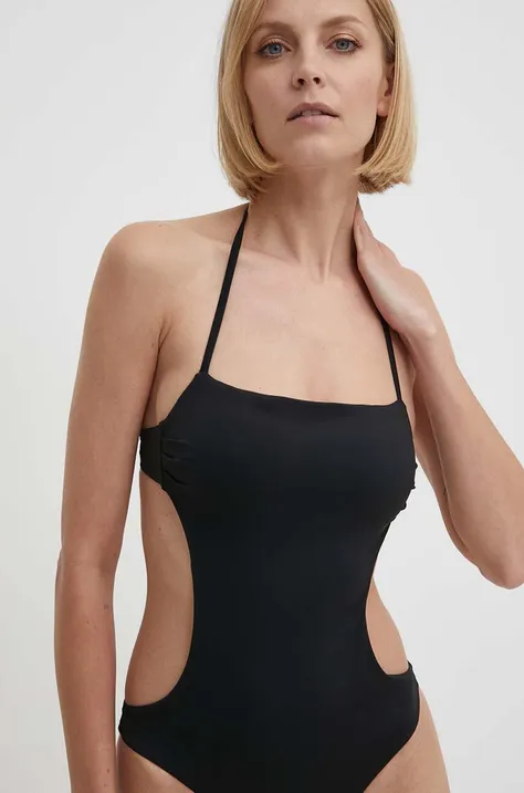Jednodijelni kupaći kostim Max Mara Beachwear boja: crna, lagano učvršćene košarice