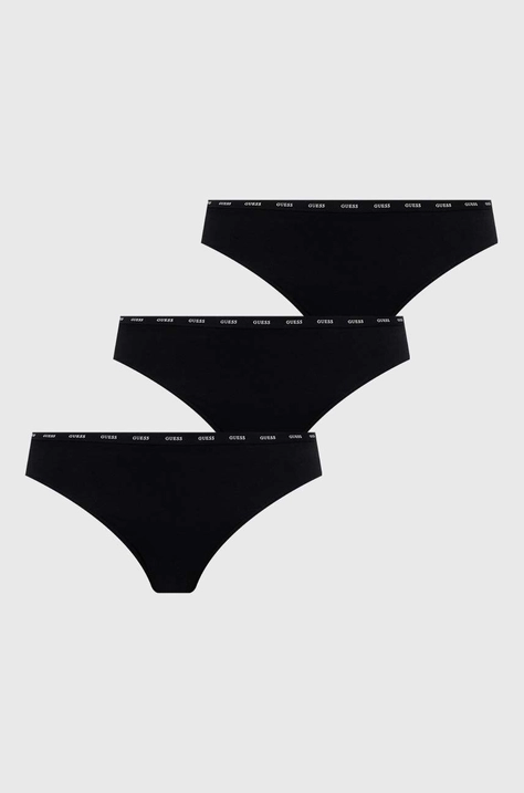 Guess chiloti 3-pack culoarea negru