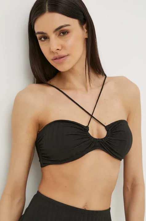 Bikini top By Malene Birger χρώμα: μαύρο