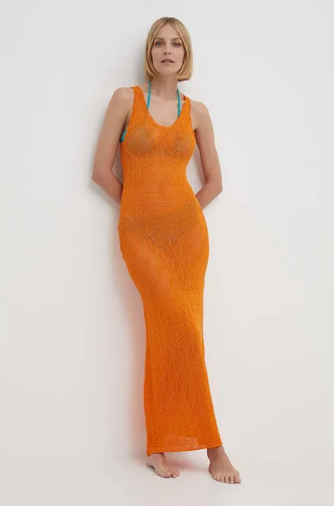 Φόρεμα παραλίας Desigual KENIA χρώμα: πορτοκαλί, 24SWMF02