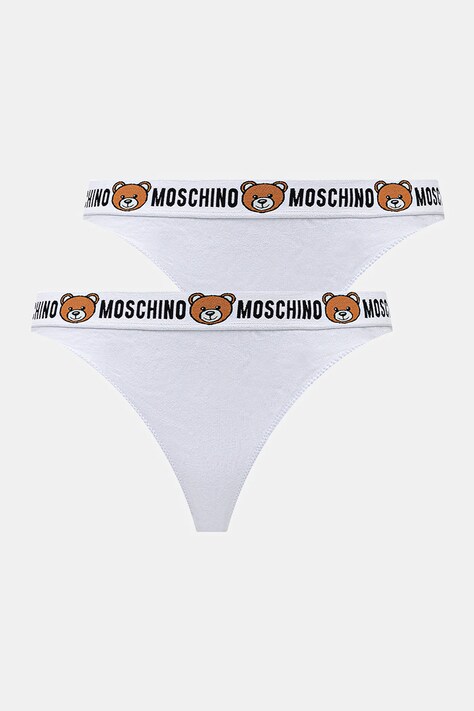 Moschino Underwear tanga 2-pack culoarea alb, 13854402