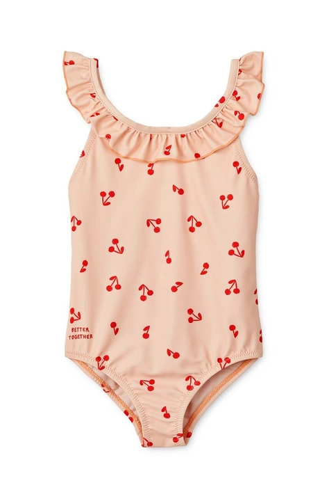 Jednodielne detské plavky Liewood Kallie Printed Swimsuit červená farba