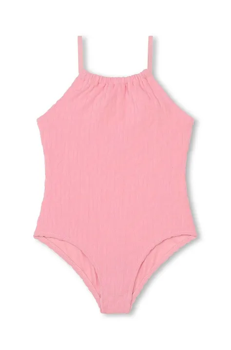 Jednodielne detské plavky Marc Jacobs ružová farba