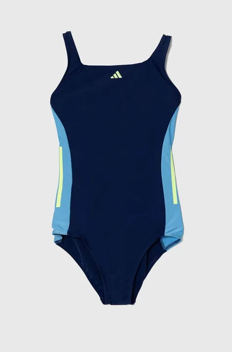 Суцільний дитячий купальник adidas Performance колір синій