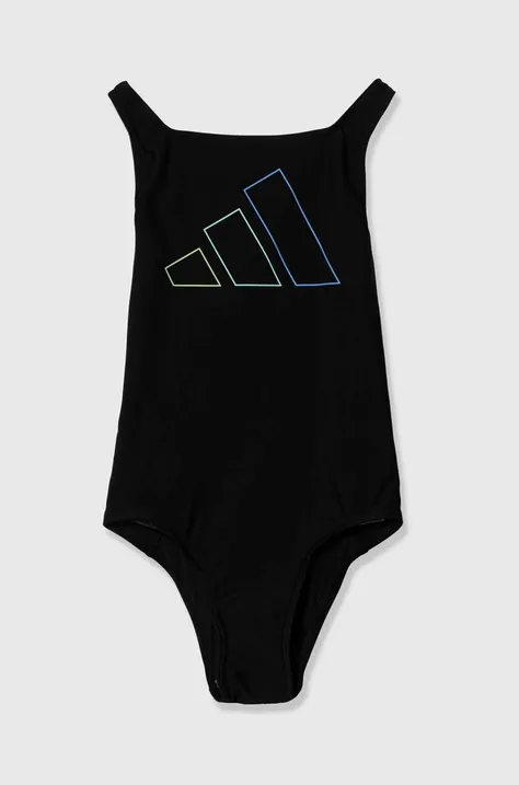 Суцільний дитячий купальник adidas Performance колір чорний