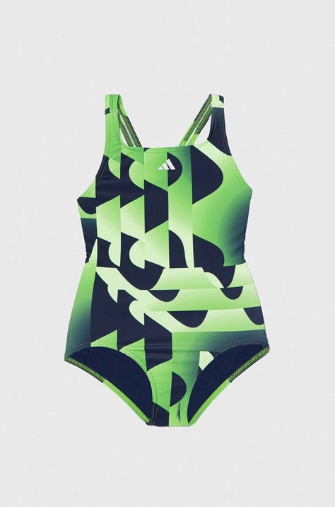 adidas Performance costum de baie dintr-o bucată pentru copii culoarea verde