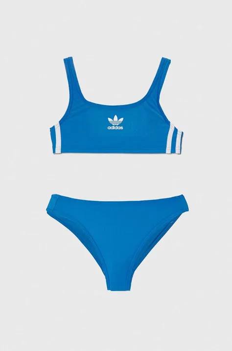 adidas Performance dwuczęściowy strój kąpielowy dziecięcy kolor niebieski
