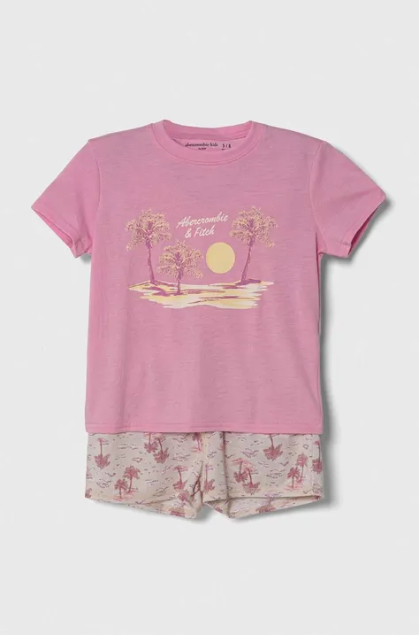 Παιδική πιτζάμα Abercrombie & Fitch χρώμα: μπεζ