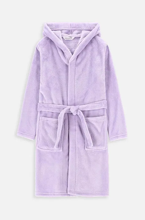 Дитячий халат Coccodrillo колір фіолетовий