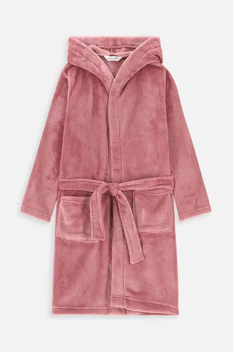 Дитячий халат Coccodrillo колір рожевий
