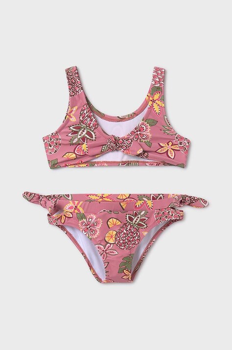 Mayoral costum de baie pentru copii din două piese culoarea roz