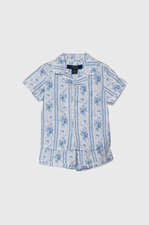 Polo Ralph Lauren pijamale de bumbac pentru copii neted