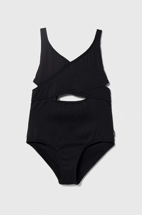 Dječji jednodijelni kupaći kostim Abercrombie & Fitch boja: crna