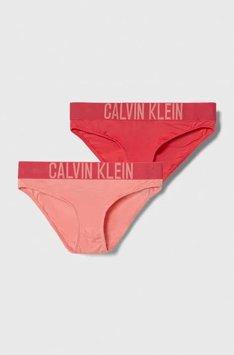 Detské nohavičky Calvin Klein Underwear 2-pak ružová farba