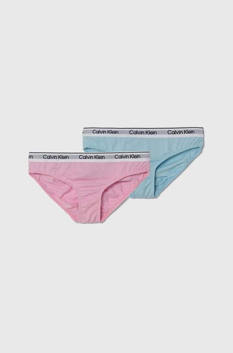 Dětské kalhotky Calvin Klein Underwear 2-pack růžová barva