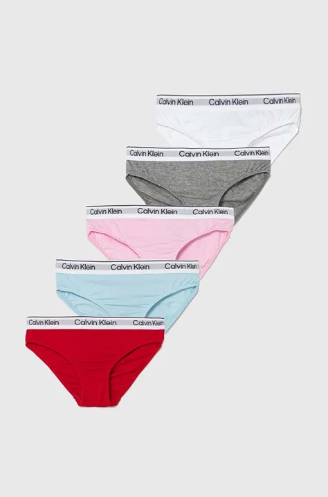 Calvin Klein Underwear chiloti copii 5-pack culoarea roz