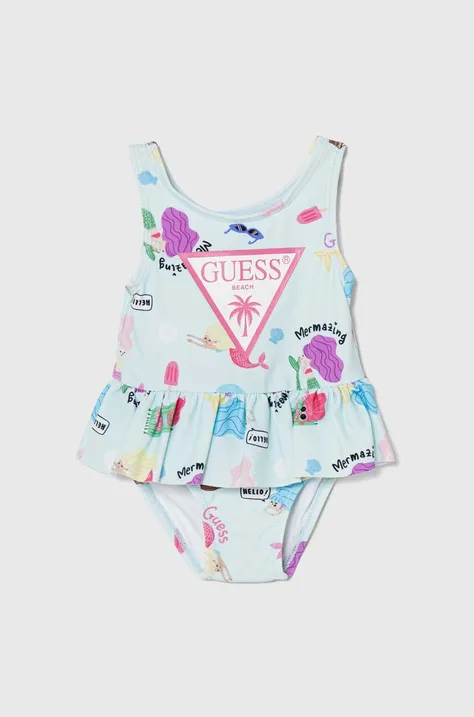 Jednodijelni kupaći kostim za bebe Guess boja: tirkizna