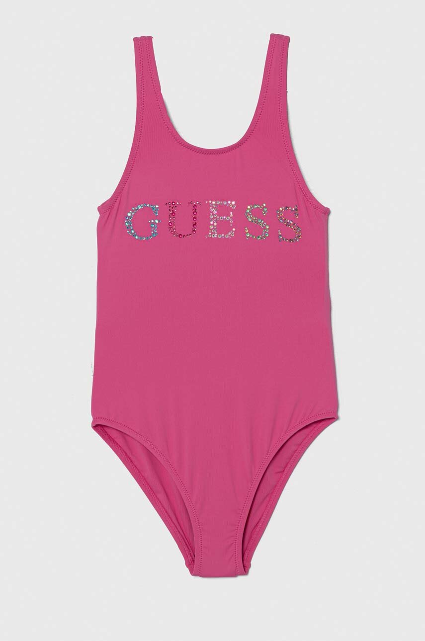 Детский слитный купальник Guess цвет розовый