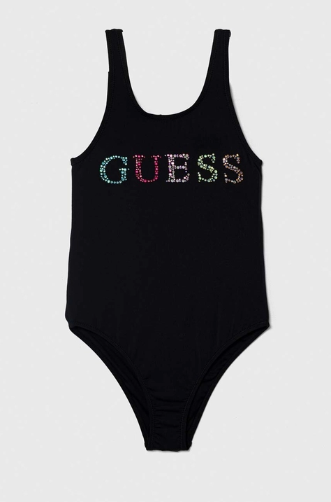 Guess costum de baie dintr-o bucată pentru copii culoarea negru