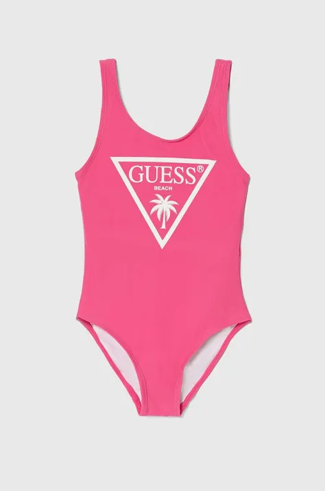 Dječji jednodijelni kupaći kostim Guess boja: ružičasta