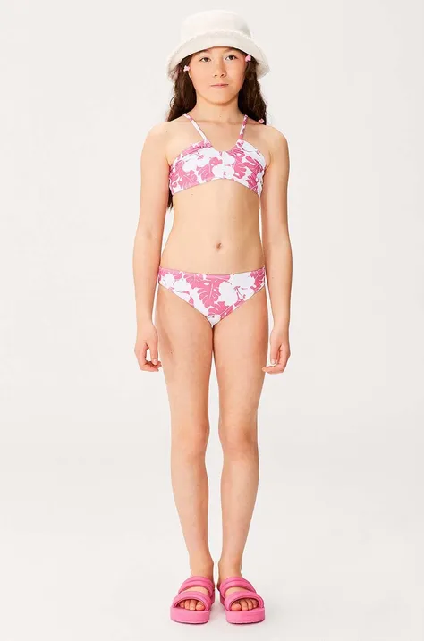 Dvoudílné dětské plavky Roxy TOTALLY ICONIC růžová barva