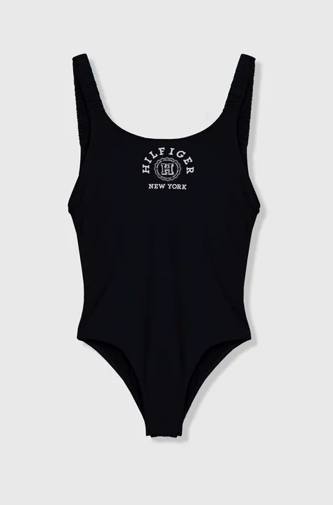 Dječji jednodijelni kupaći kostim Tommy Hilfiger boja: tamno plava