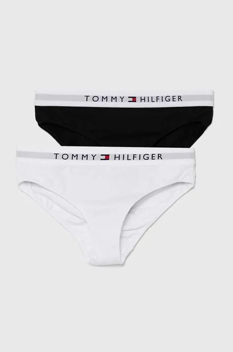 Otroške spodnje hlače Tommy Hilfiger 2-pack črna barva