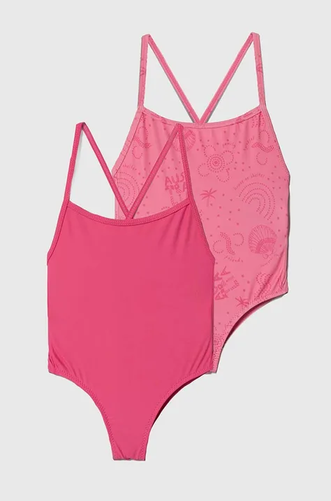 Dječji jednodijelni kupaći kostim zippy 2-pack boja: ružičasta