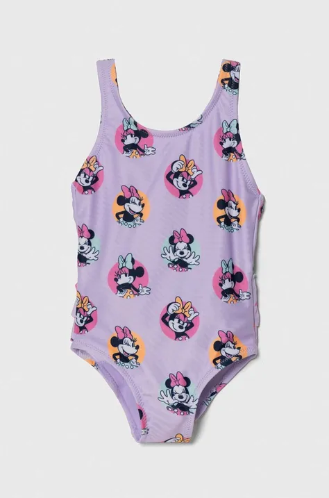 Jednodielne plavky pre bábätká zippy x Disney fialová farba