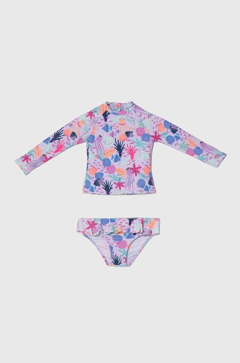 zippy costum de baie din două piese pentru bebelusi culoarea violet