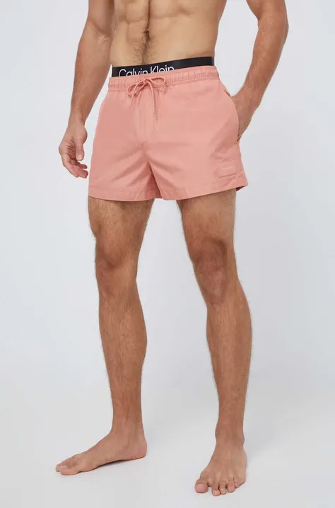 Kopalne kratke hlače Calvin Klein roza barva
