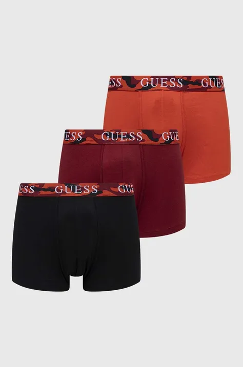 Boksarice Guess 3-pack moški, oranžna barva