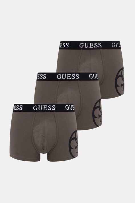 Guess Μποξεράκι Ανδρικό βαμβακερό με ελαστάν 3-pack πράσινο U4RG04 K6YW0