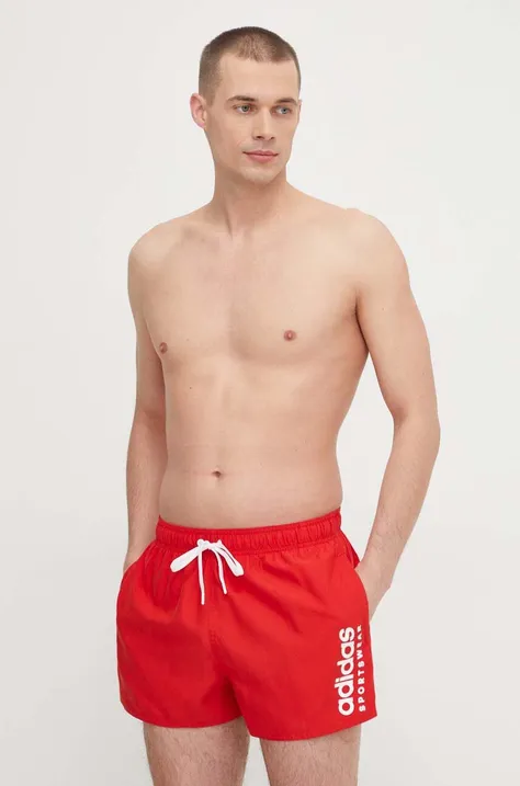 Kratke hlače za kupanje adidas boja: crvena