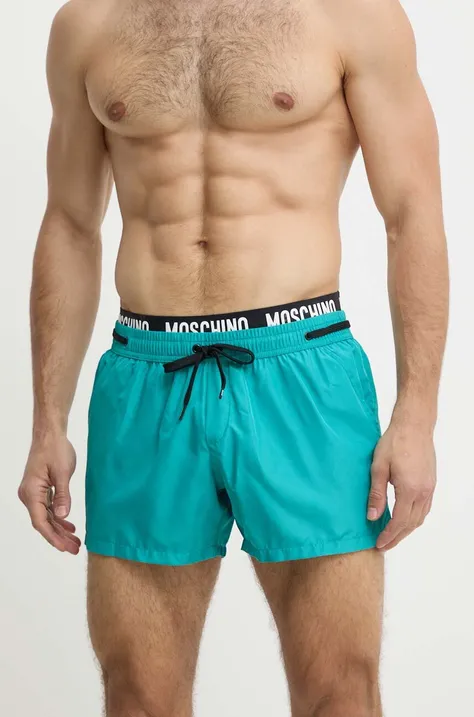 Plavkové šortky Moschino Underwear zelená farba, 241V3A42229301