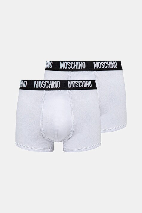 Boxerky Moschino Underwear 2-pack pánské, bílá barva, 241V1A13894301