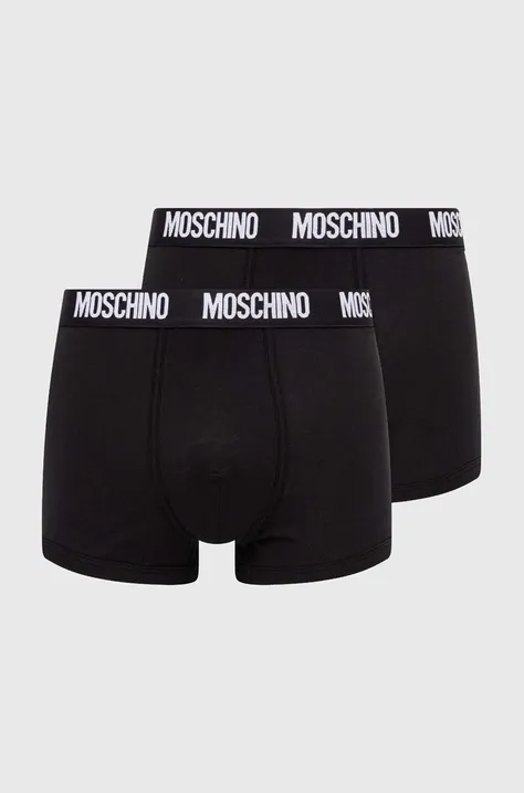 Boxerky Moschino Underwear 2-pack pánské, černá barva, 241V1A13894301