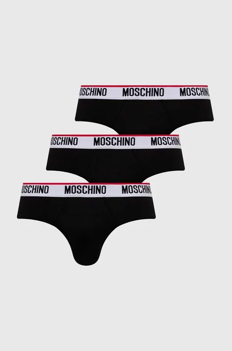 Moschino Underwear slip 3-pack barbati, culoarea negru, 241V1A13934300