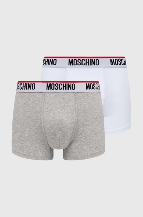 Boxerky Moschino Underwear 2-pack pánské, bílá barva, 241V1A13944300
