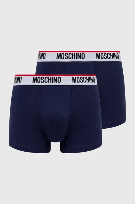 Boxerky Moschino Underwear 2-pack pánské, tmavomodrá barva, 241V1A13944300