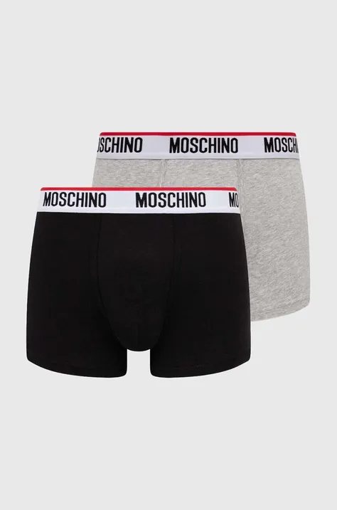 Boxerky Moschino Underwear 2-pak pánske, čierna farba, 241V1A13944300