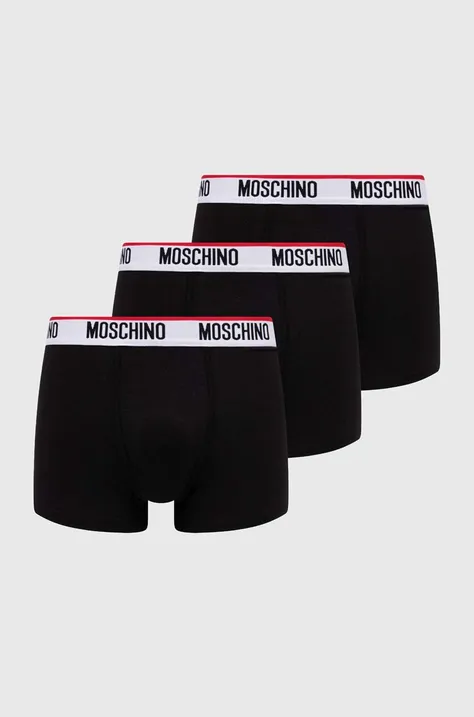Boxerky Moschino Underwear 3-pack pánské, černá barva, 241V1A13954300