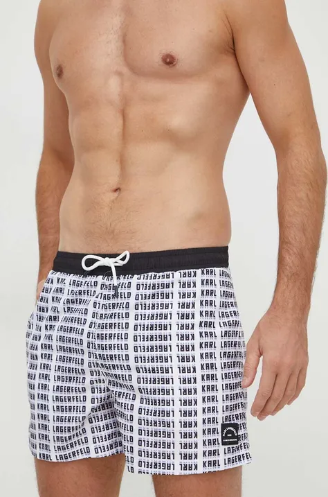 Kratke hlače za kupanje Karl Lagerfeld boja: bijela