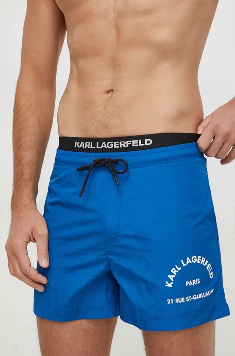 Karl Lagerfeld szorty kąpielowe kolor niebieski