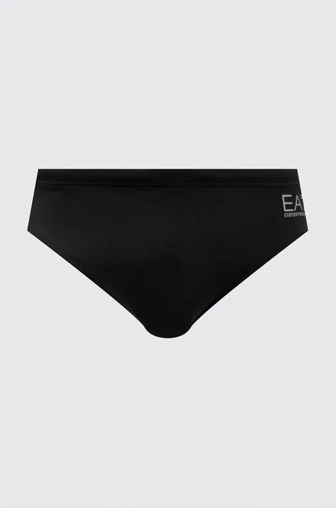 Kopalne hlače EA7 Emporio Armani črna barva