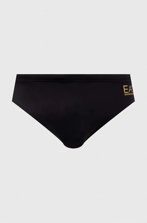 Kopalne hlače EA7 Emporio Armani črna barva