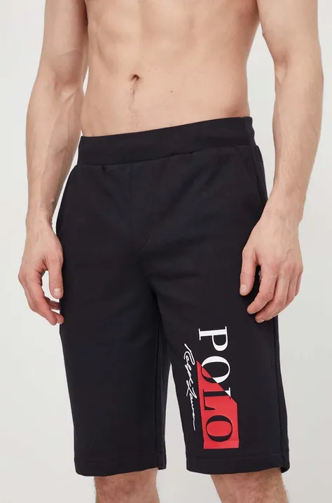 Піжамні шорти Polo Ralph Lauren чоловічі колір чорний з принтом
