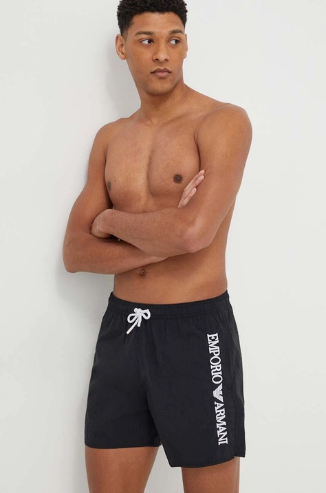 Plavkové šortky Emporio Armani Underwear čierna farba, 211740 4R422