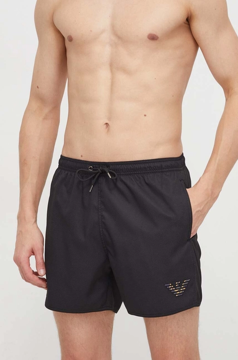 Plavkové šortky Emporio Armani Underwear čierna farba, 211740 4R427